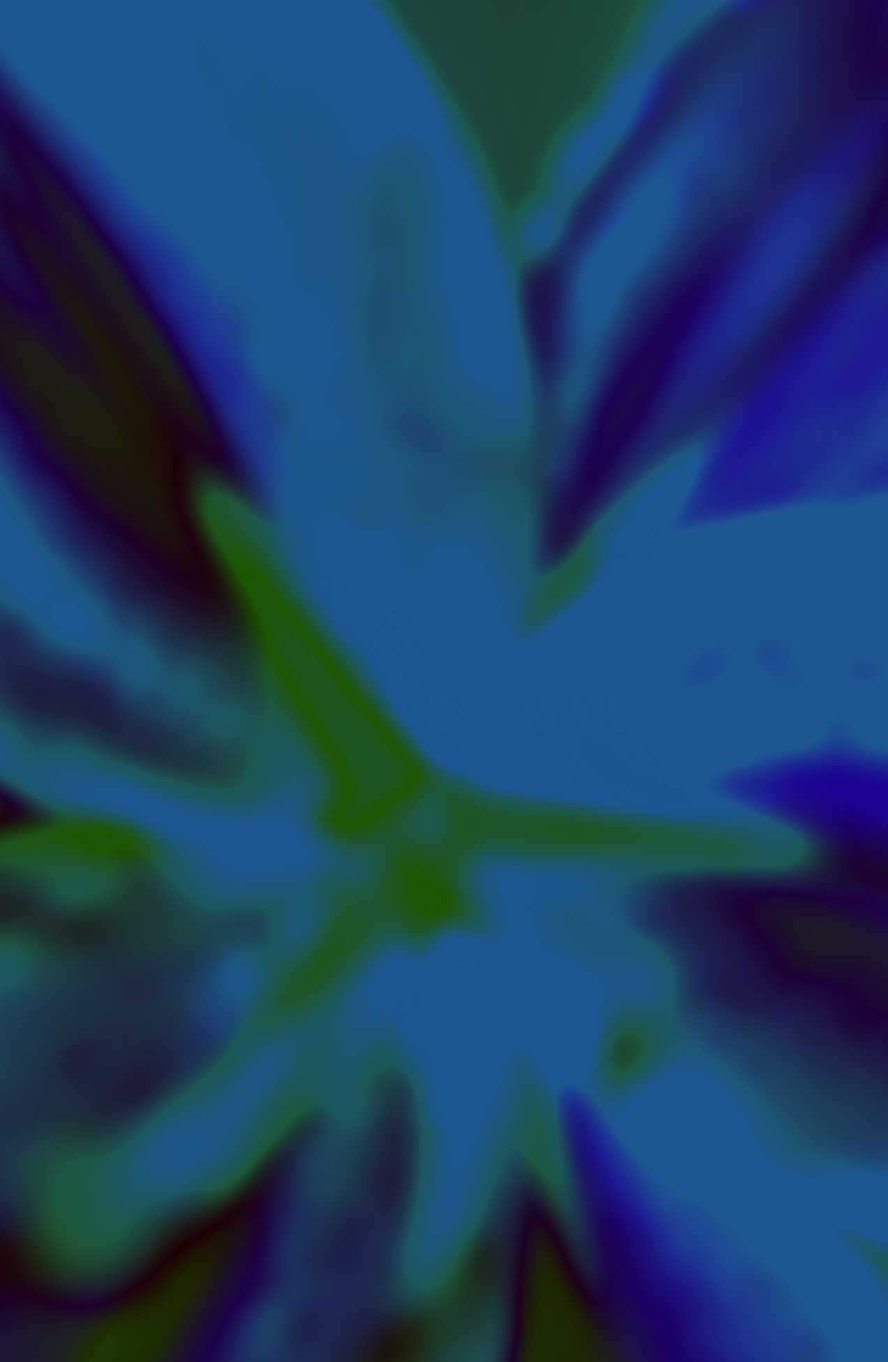 Abstract flower in shades of blue and green